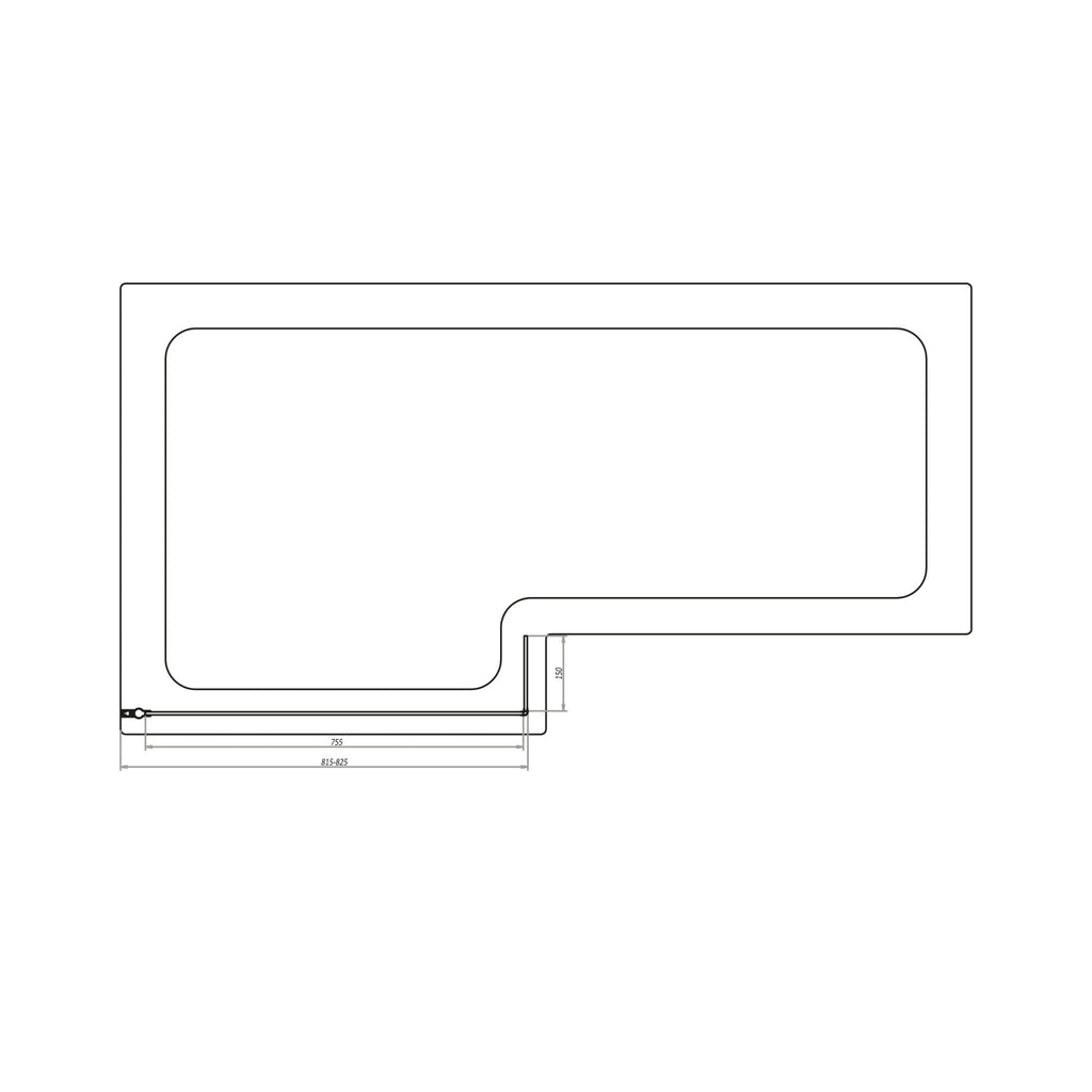 Legacy L Shape Bath Screen