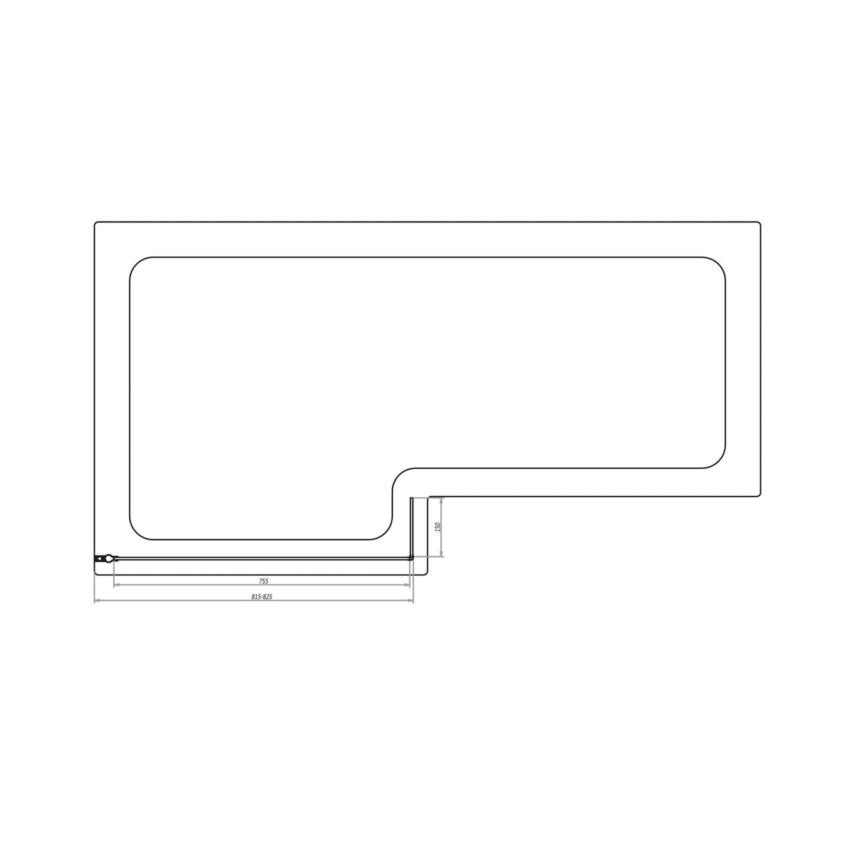 Legacy L Shape Bath Screen