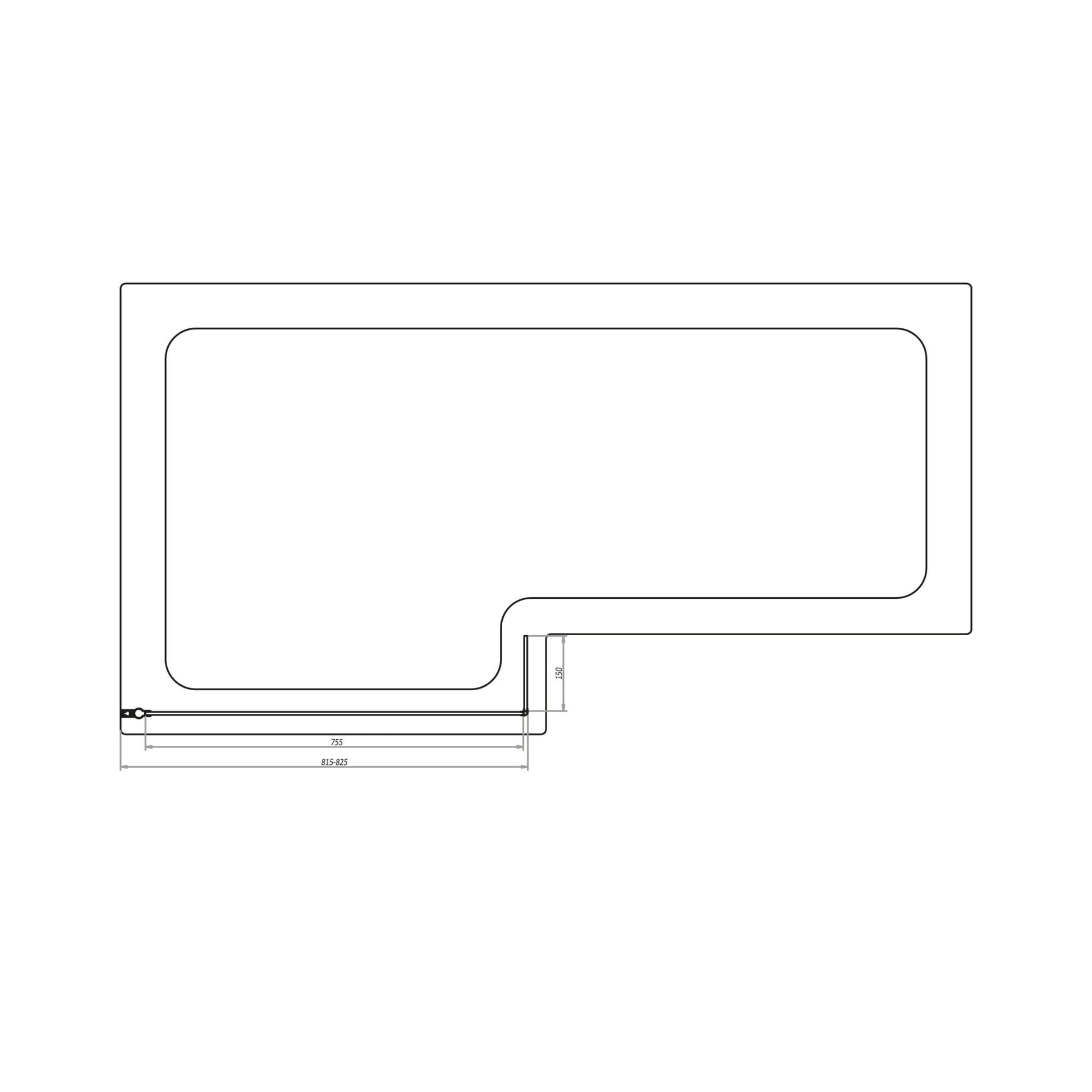 Legacy L Shape Bath Screen