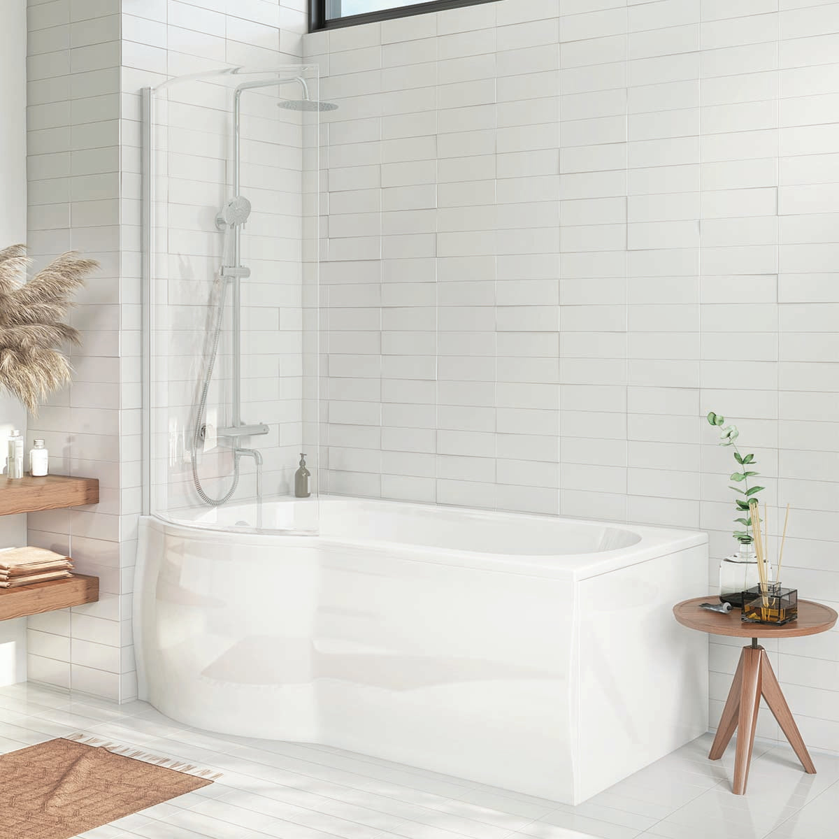 Legacy P Shape Bath Screen