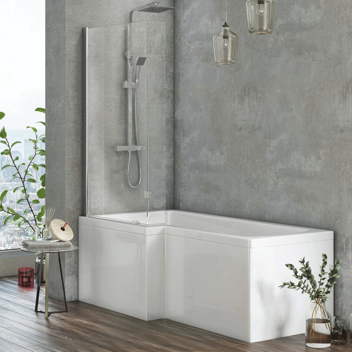Legacy L Shape Shower Bath Left
