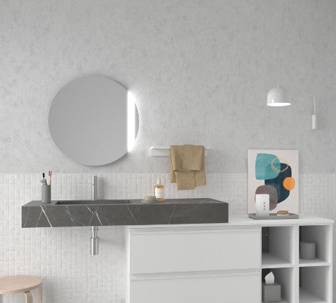 Melilla Worktop with Sink Integrated Grey Stone 1000mm