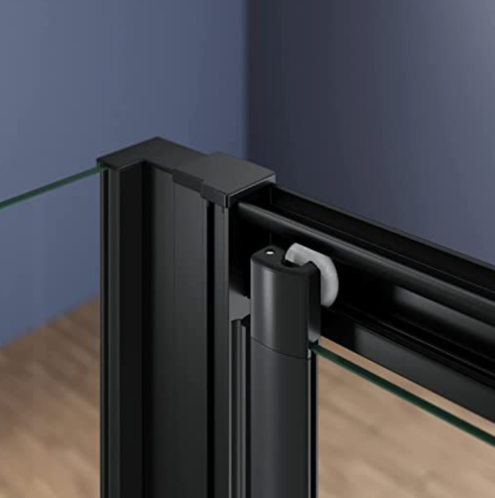 NILE Black Bi-Fold Shower Enclosure 1000mm with Side Panel 800mm