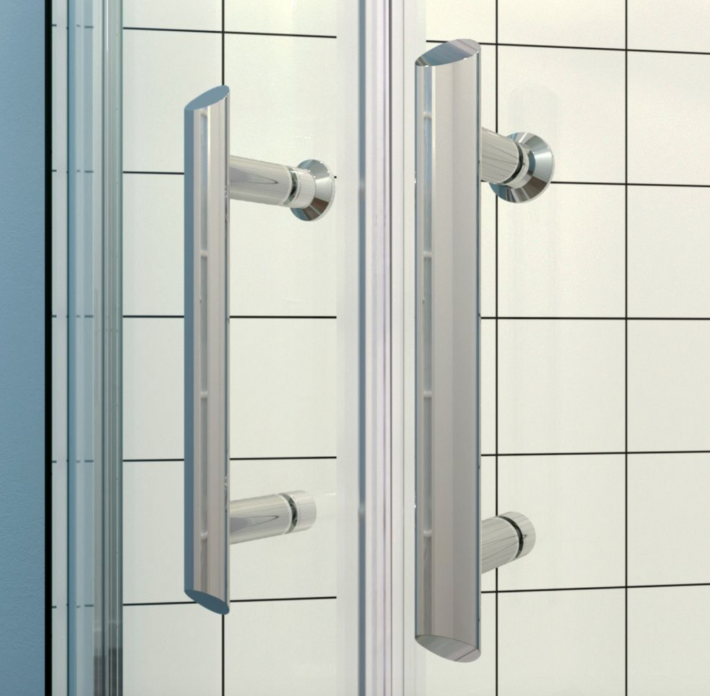 NILE Chrome Quadrant Shower Enclosure 5mm Tempered Glass Cubicle 800mm x 800mm