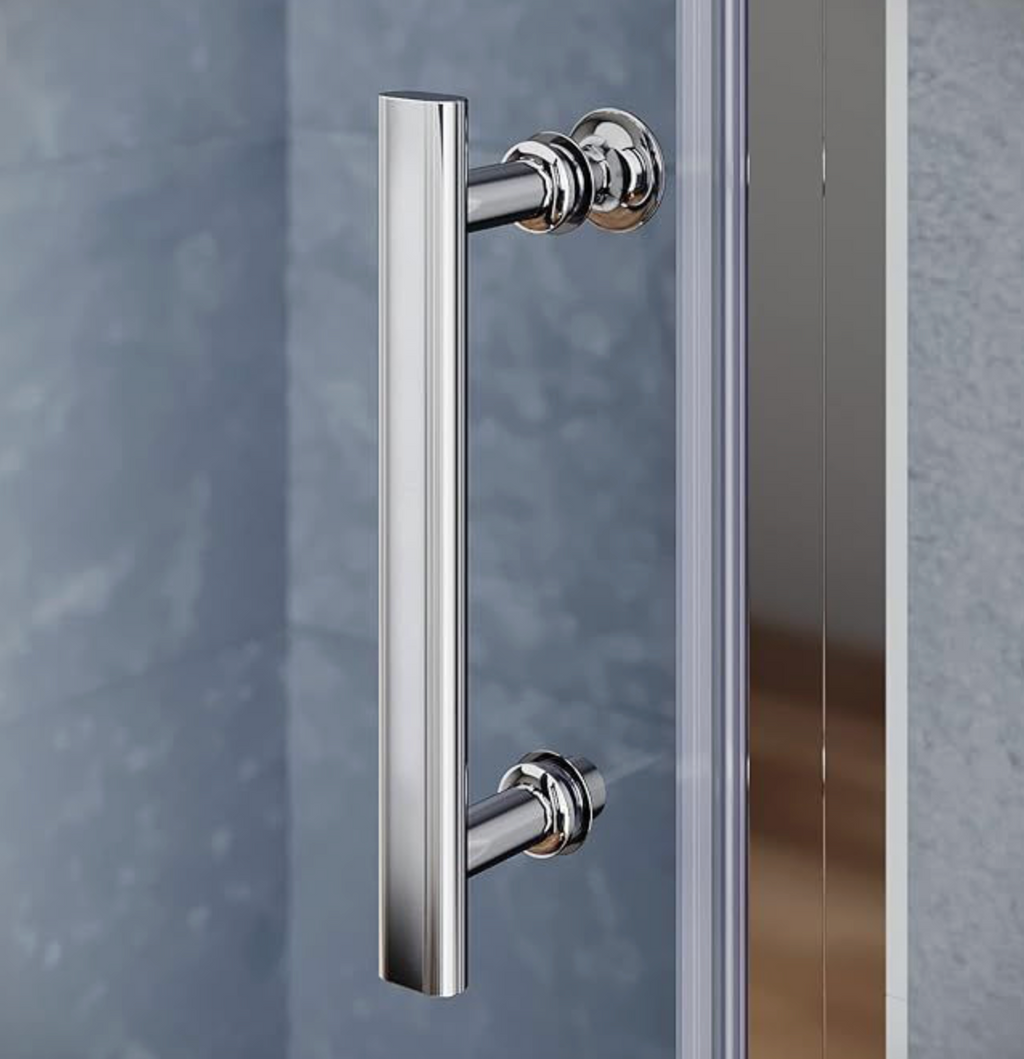 NILE Frameless Bifold Hinged Custom Size Shower Enclosure 6mm Tempered Glass Shower Cubicle 700mm