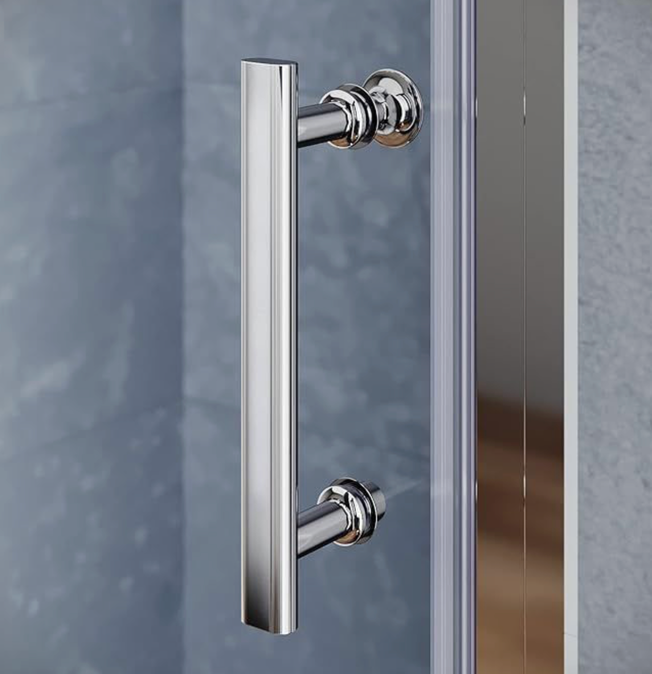 NILE Frameless Bifold Hinged Custom Size Shower Enclosure 6mm Tempered Glass Shower Cubicle 900mm