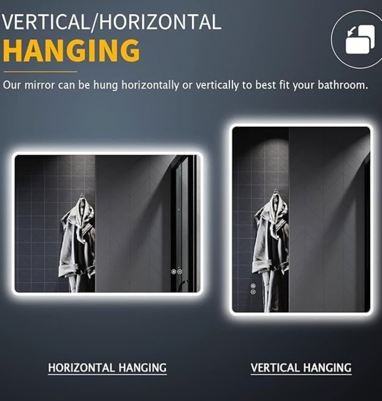 NILE Illuminated Bathroom Mirror with Shaver Socket Bluetooth LED Lights Demister Pad