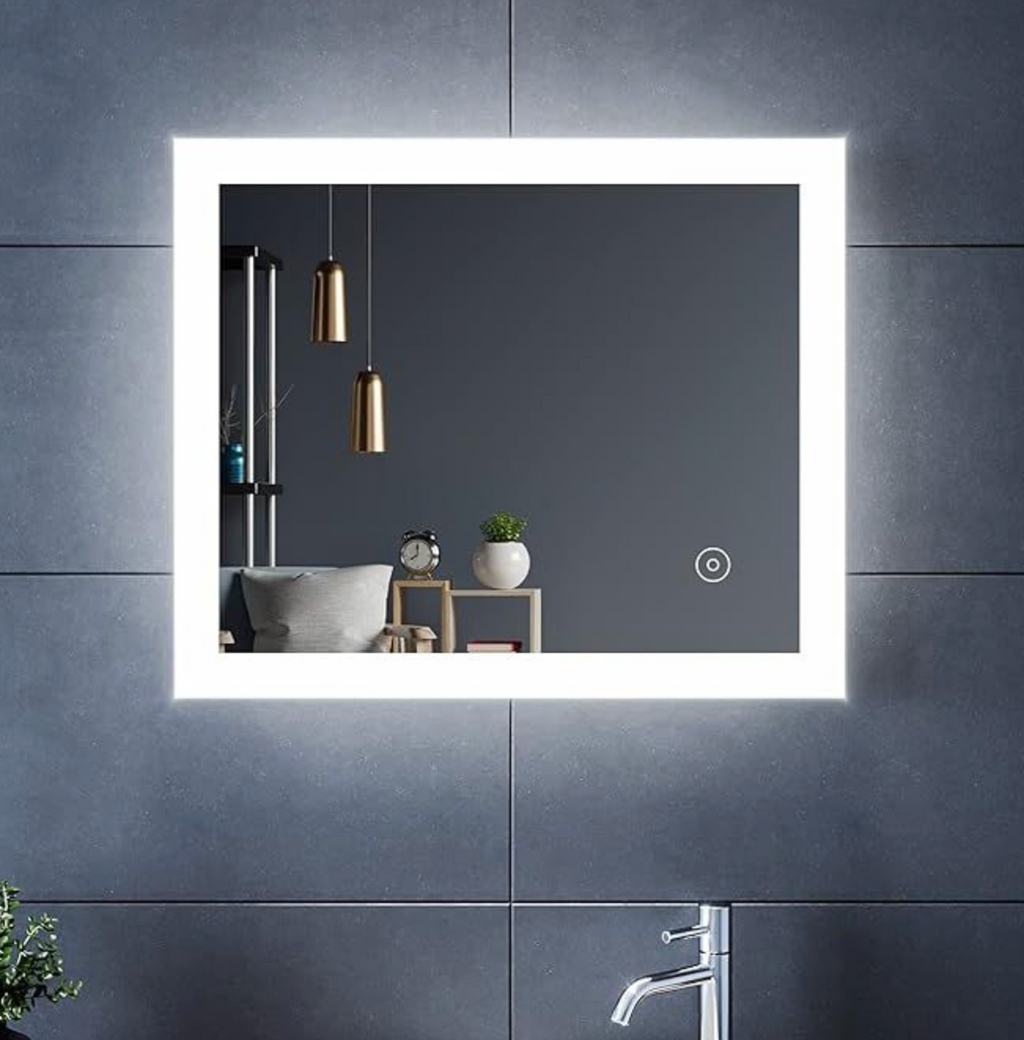 NILE 600mmx500mm Frameless Illuminated Touch LED Bathroom Mirror