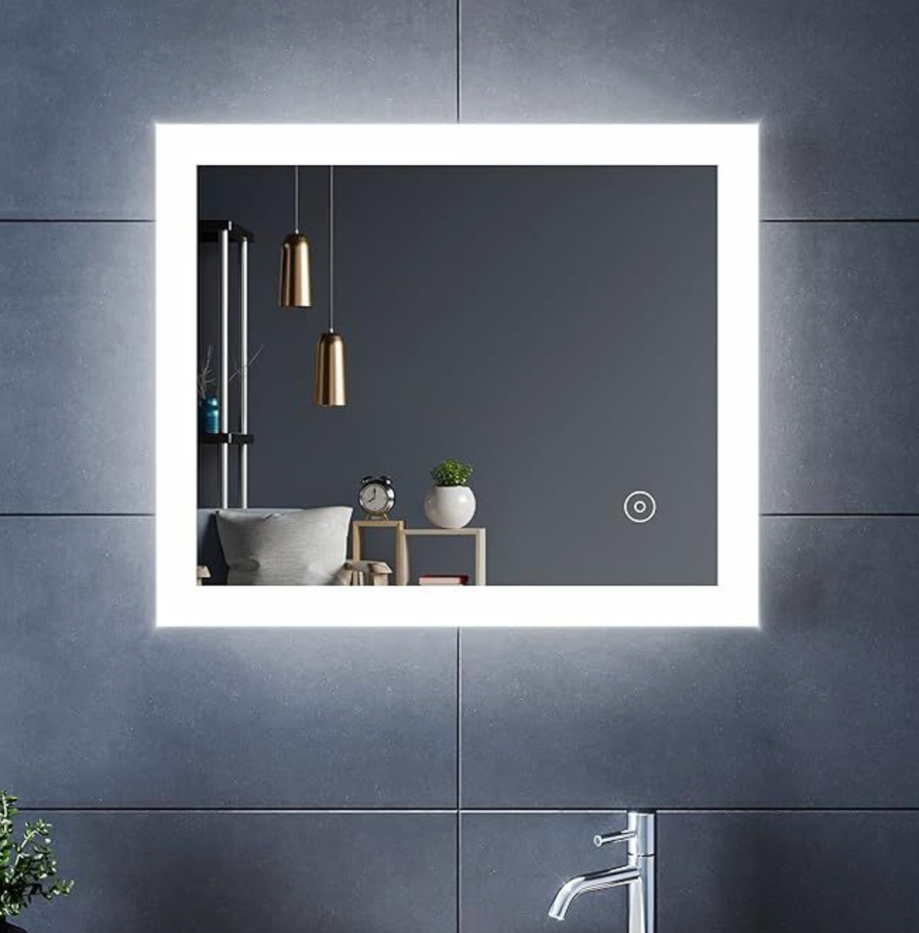 NILE 600mmx500mm Frameless Illuminated Touch LED Bathroom Mirror