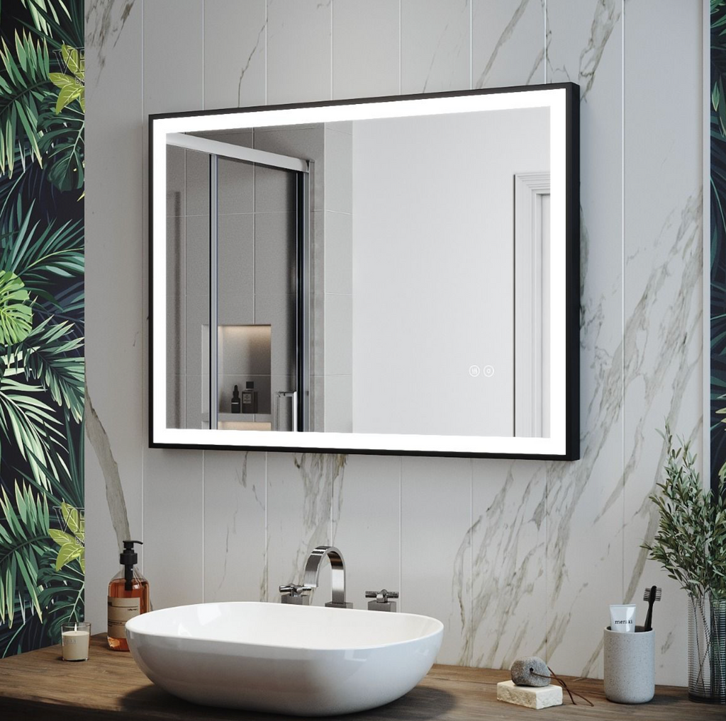 NILE LED Bathroom Mirror with Demister Touch Sensor Dimmable Lights Illuminated