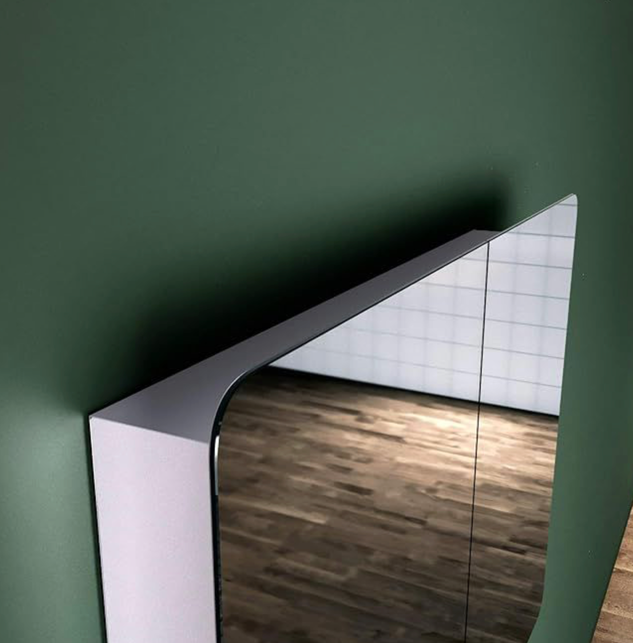 NILE Bathroom Mirror Cabinets 800mm x 600mm 5-Tier Shelf