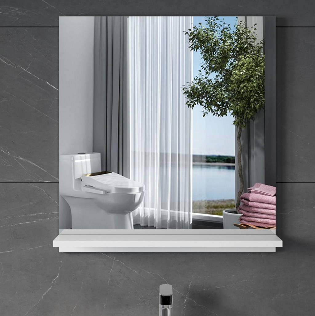NILE 600X550mm Bathroom Mirror with Shelf
