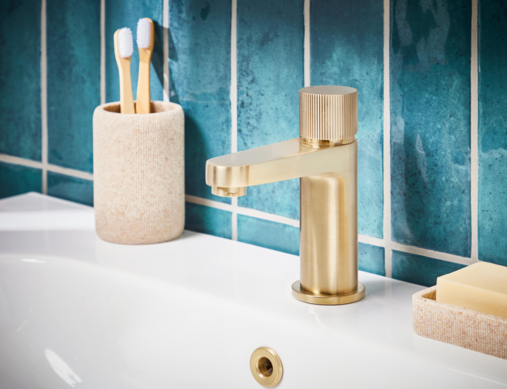 KOKO Brushed Brass Mini Basin Mixer
