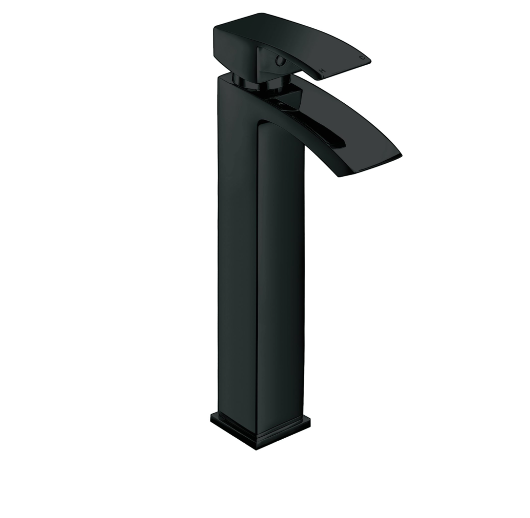 Descent Matt Black Tall Mono Basin Mixer