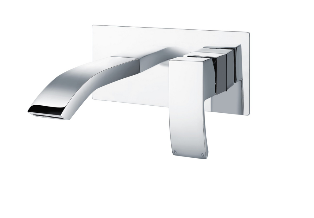 Descent Chrome Wall Mounted Basin Mixer