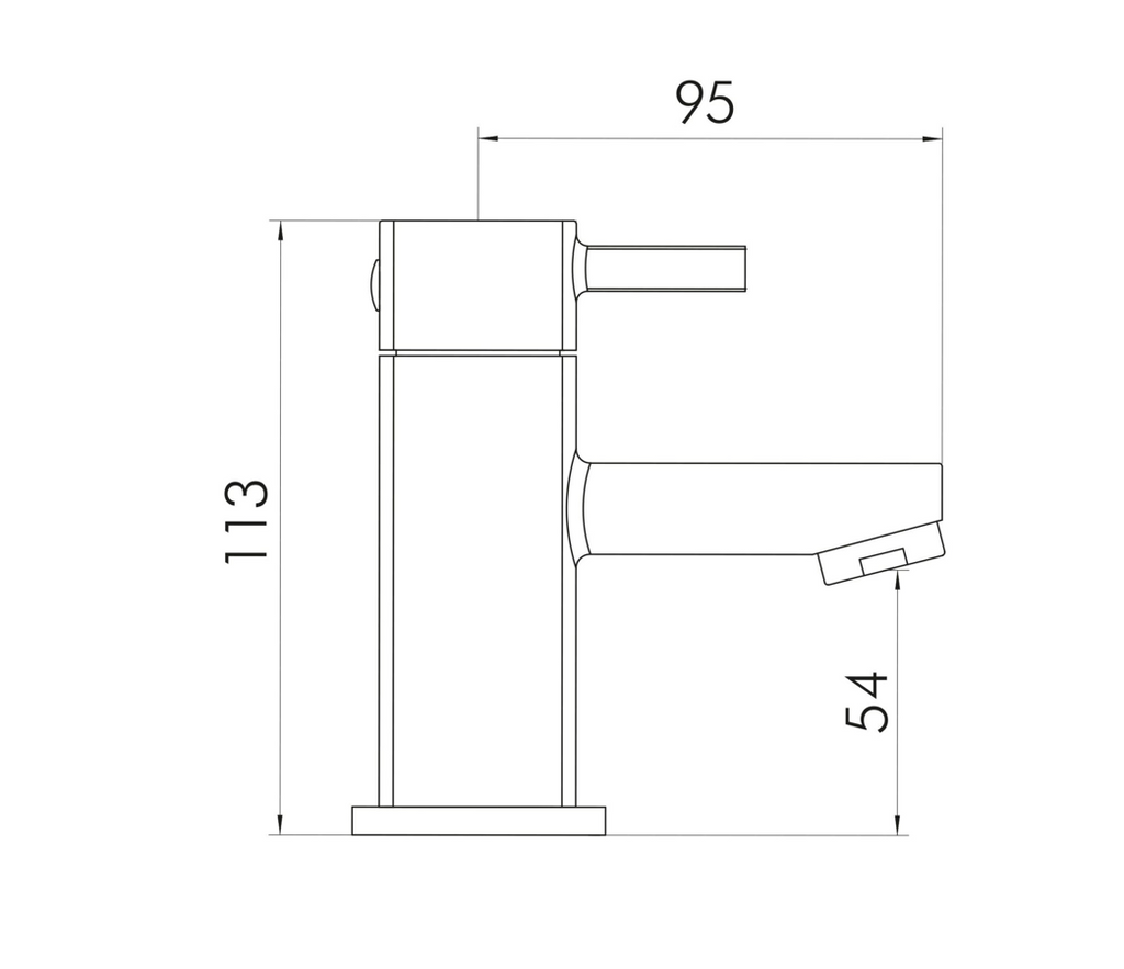 Forme Mono Basin Mixer with Push Waste