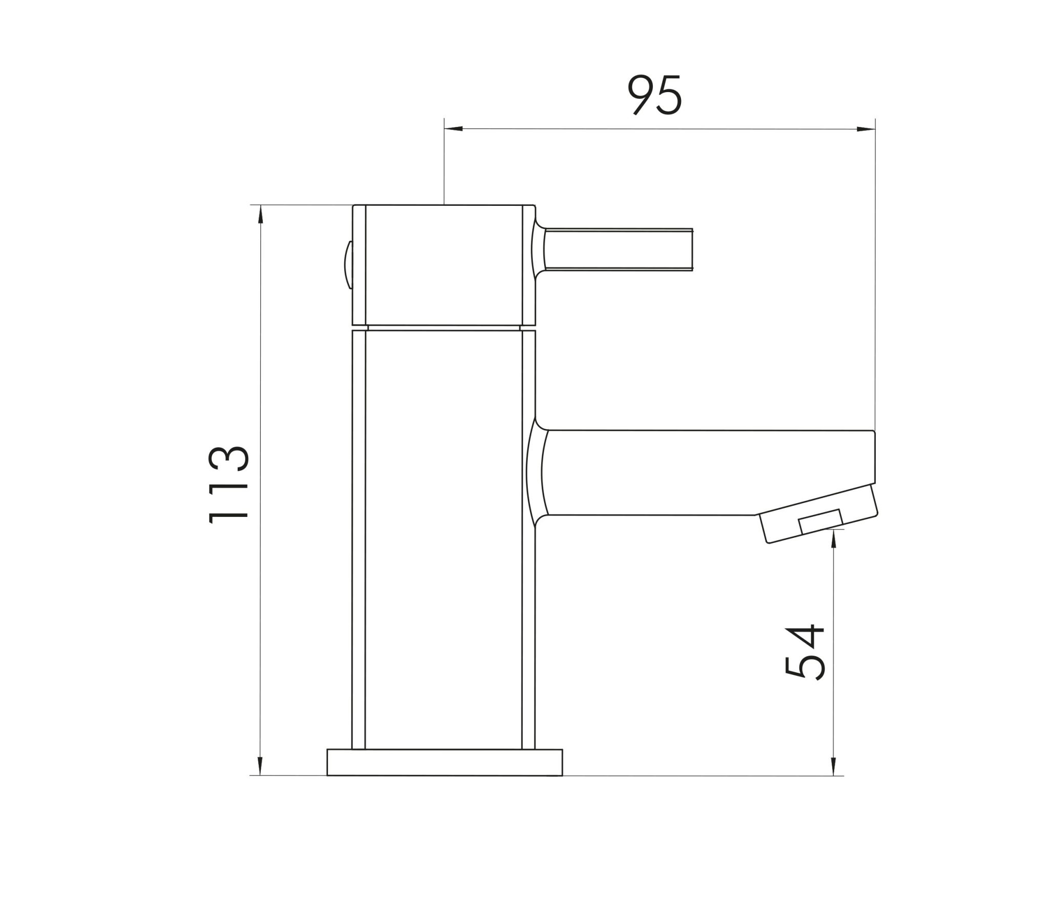 Forme Mono Basin Mixer with Push Waste