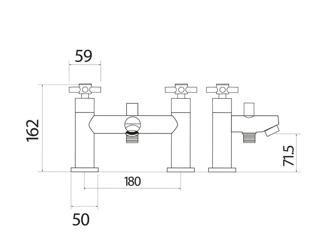 Kross Bath Shower Mixer with Shower Kit