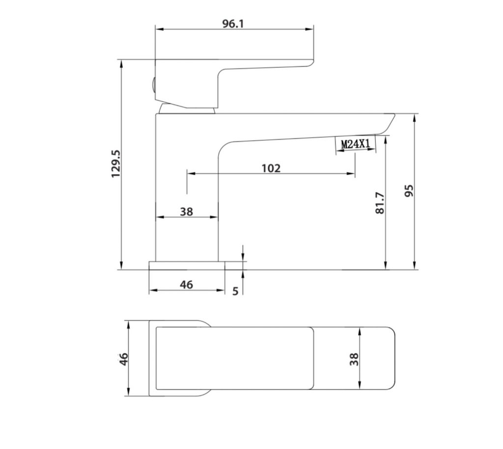 Muro Mini Mono Basin Mixer