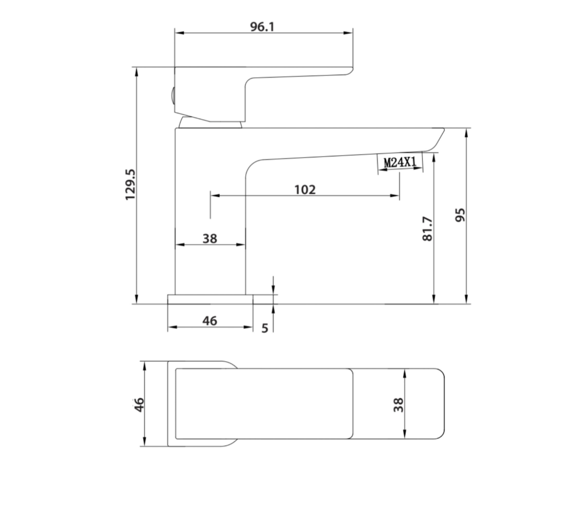 Muro Mini Mono Basin Mixer