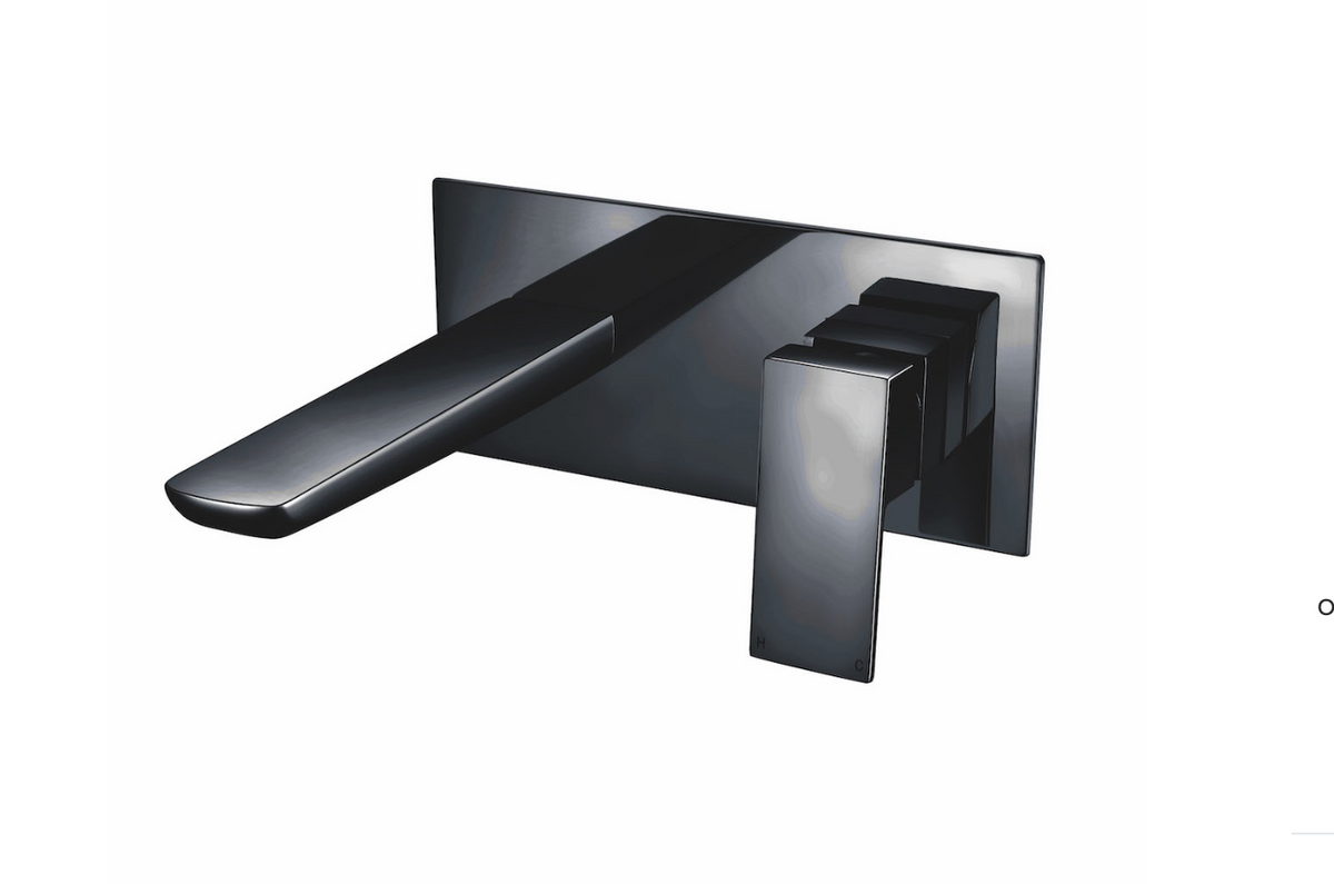 Muro Matt Black Wall Mounted Basin Mixer