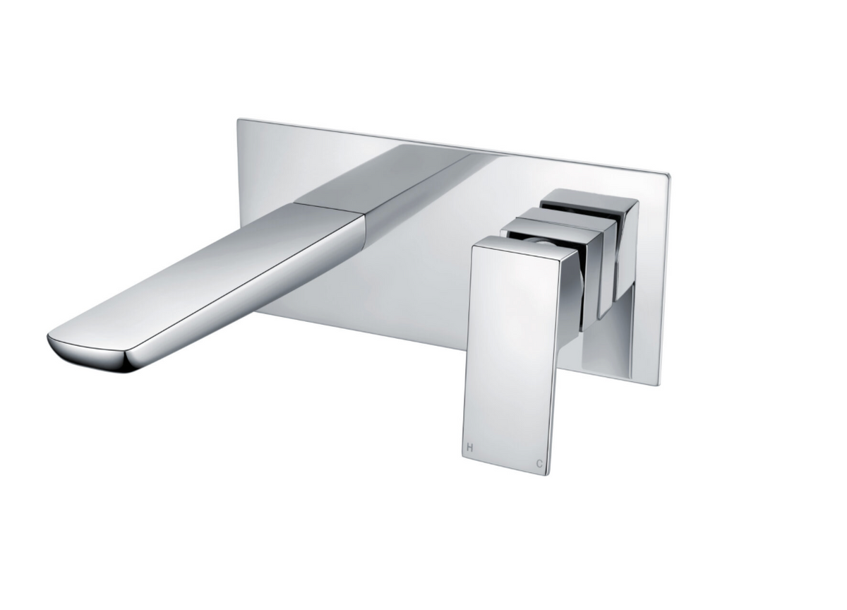 Muro Chrome Wall Mounted Bath Mixer