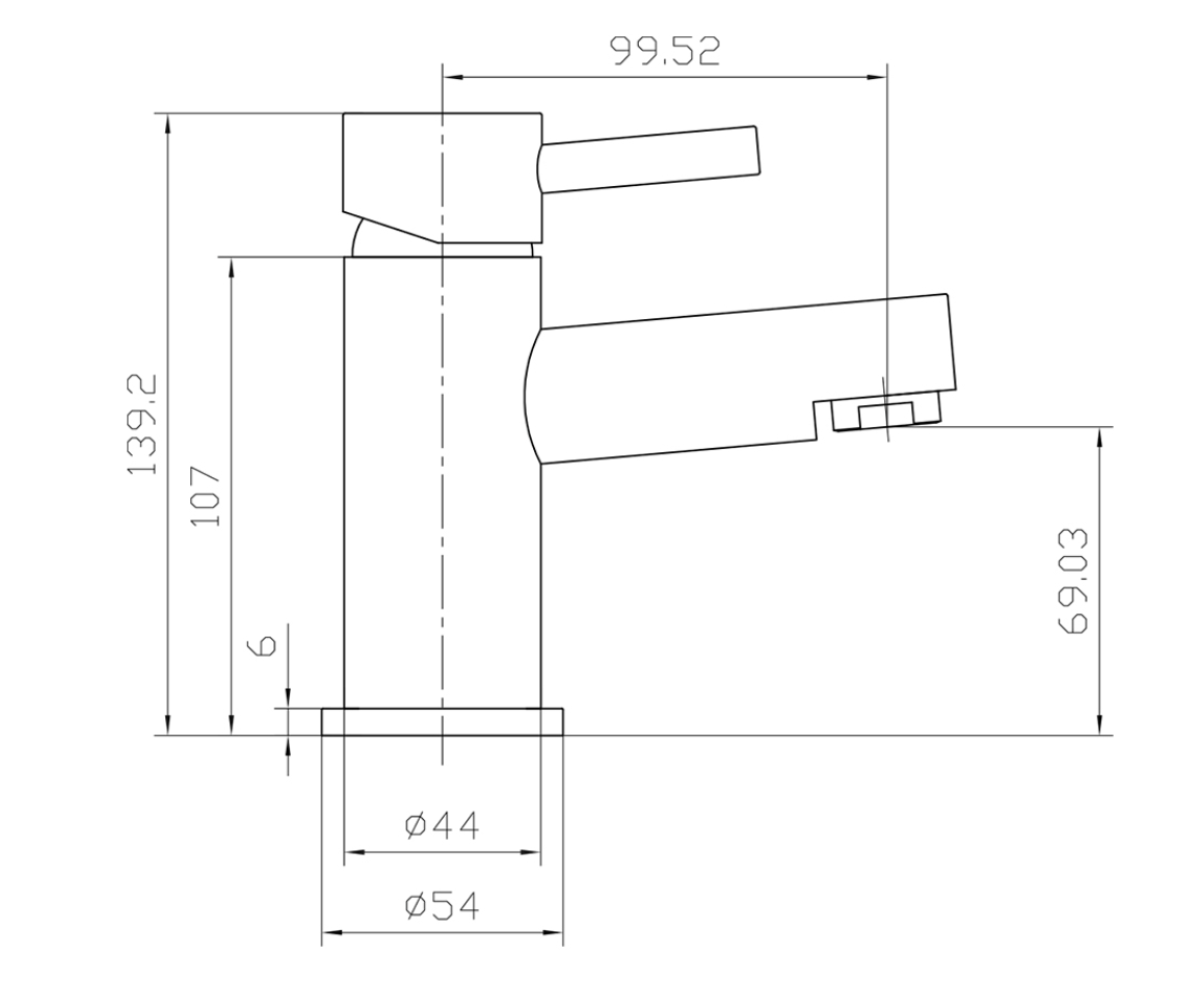Premier Mono Basin Mixer with Push Waste