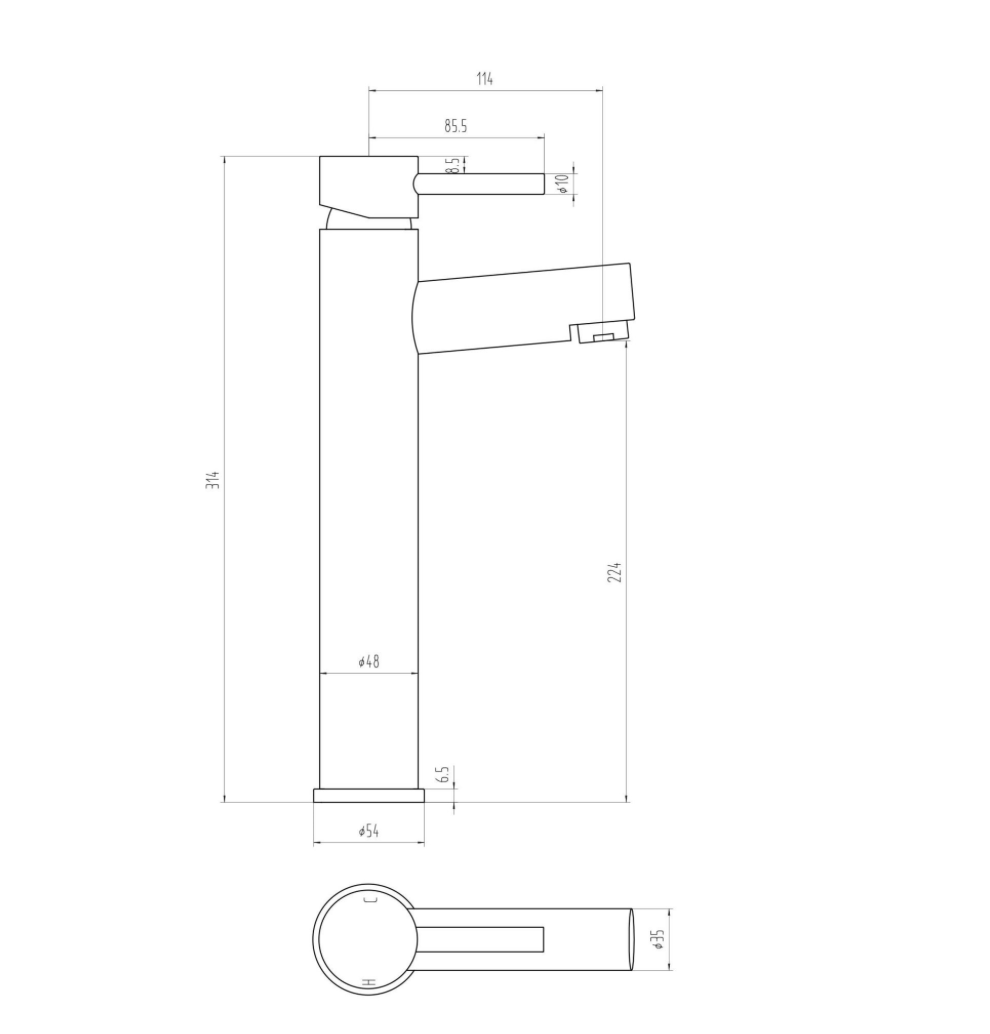 Premier Tall Basin Mixer
