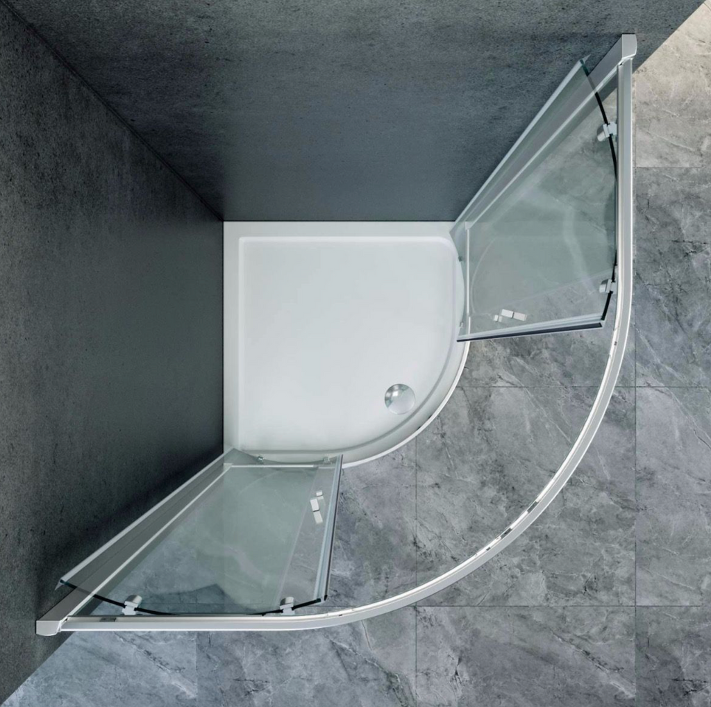NILE Chrome Quadrant 8mm Easy Clean Glass Shower Enclosure 900mm x 900mm
