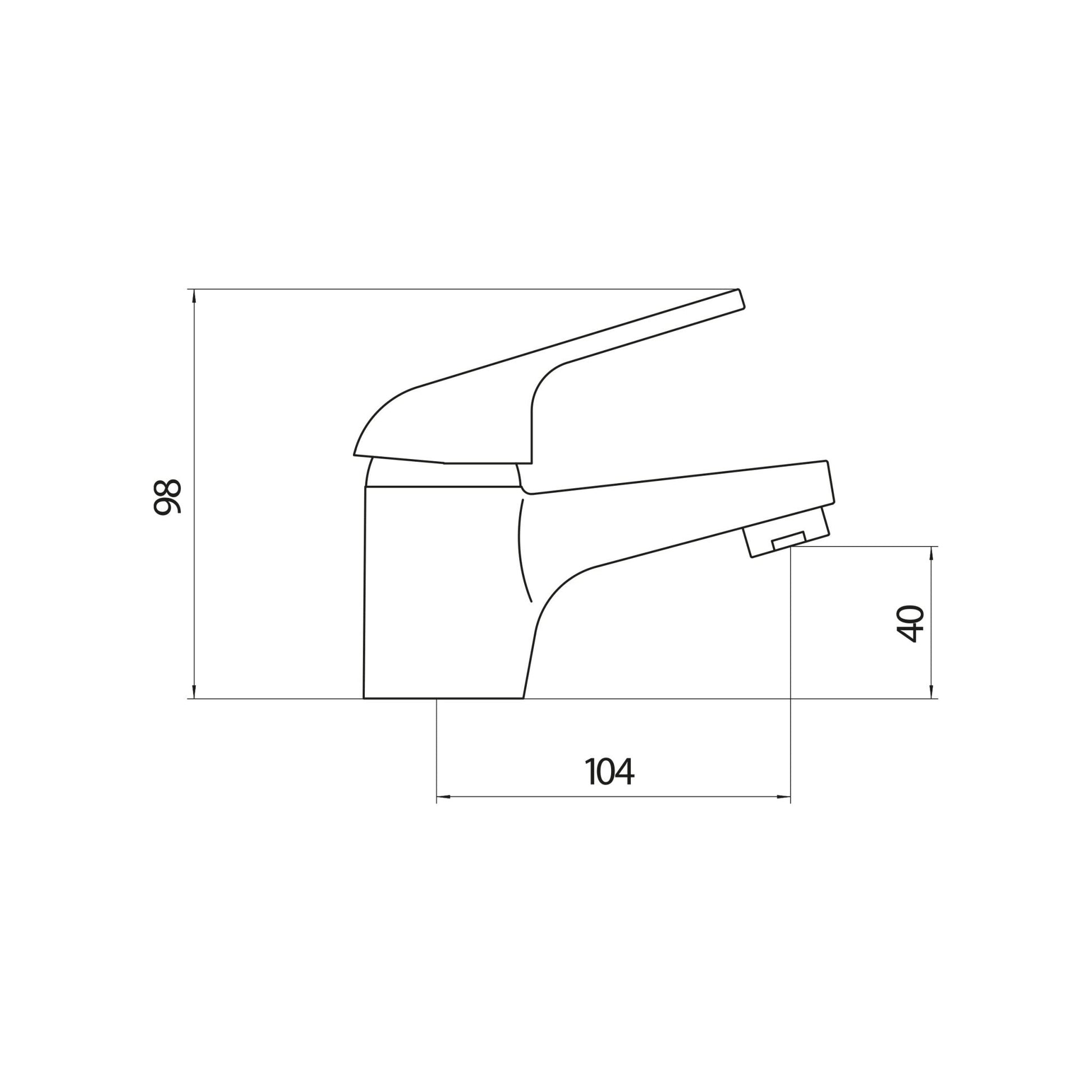 LEGACY Tidy Mono Basin Mixer with Push Waste 35mm
