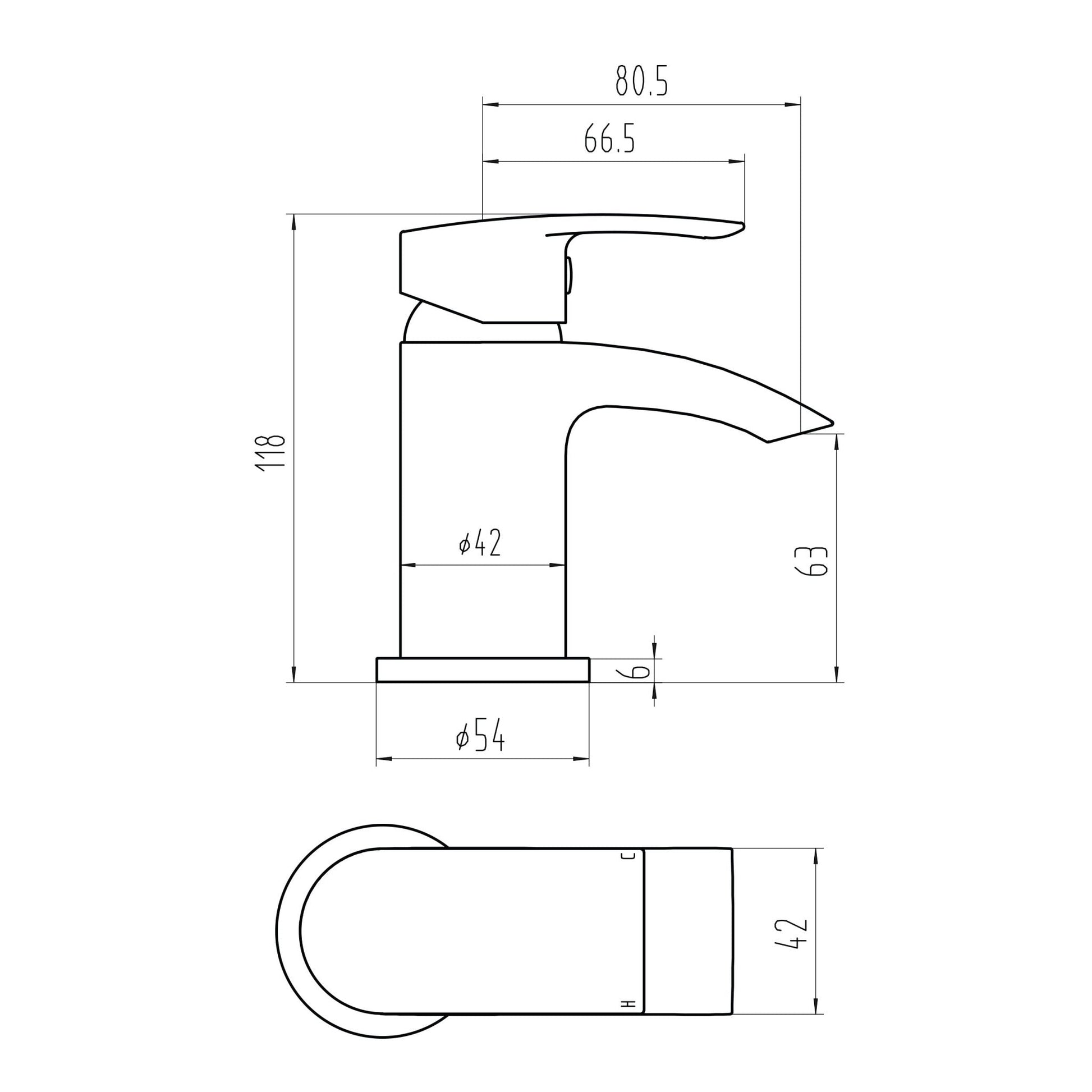 LEGACY Mono Basin Mixer with Push Waste