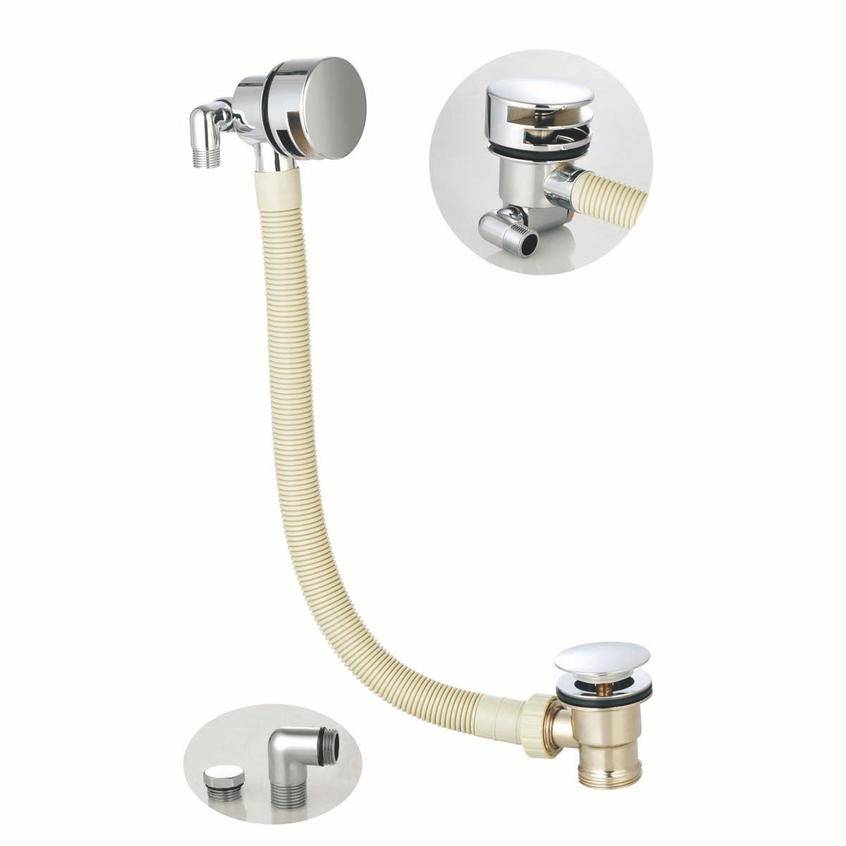 LEGACY Round Bath Filler with Sprung Waste and Overflow