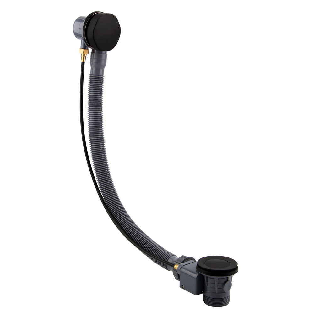 Optim Noir Bath Pop-up Waste & Overflow - Matt Black