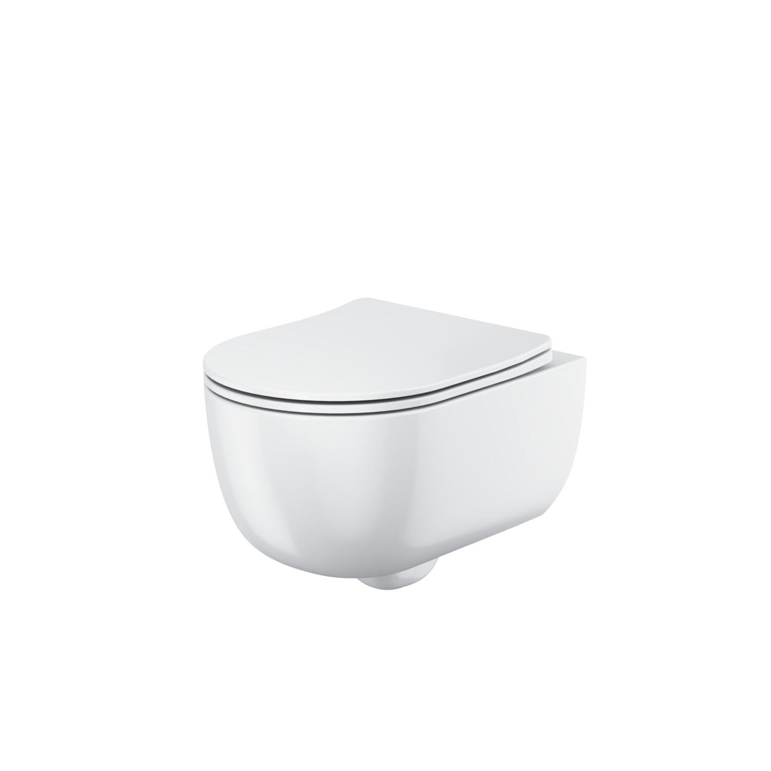Riviera Round Wall Hung WC - White