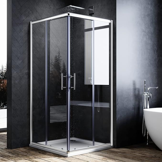 NILE 760 x 700mm Sliding Doors Corner Entry Shower Enclosure Cubicles