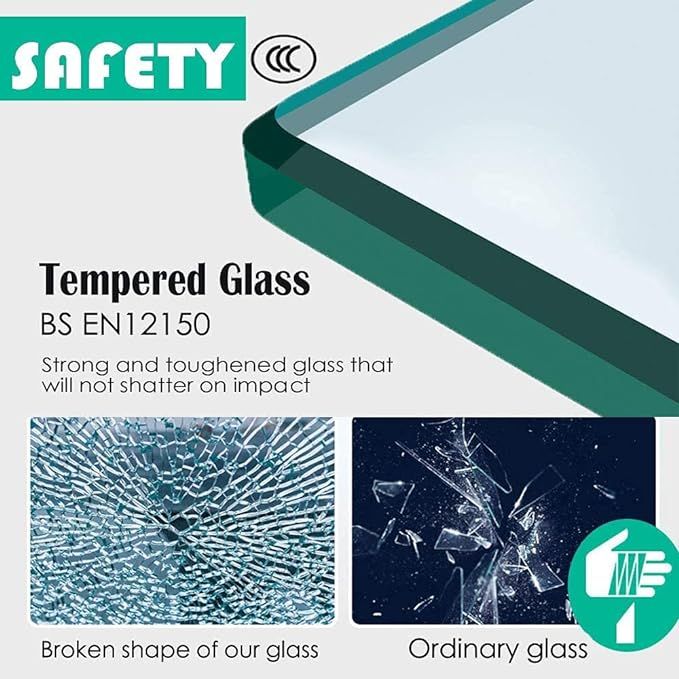 NILE 800x800mm Quadrant/Offset Shower Enclosure 6mm Tempered Glass Safety Sliding Door Shower Cubicle