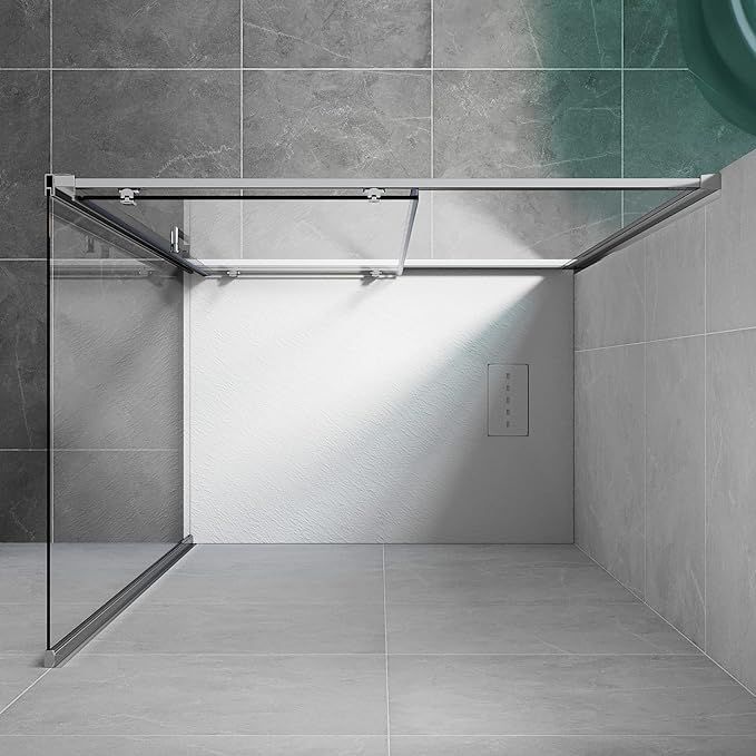 NILE 1200 x 800mm Sliding Shower Enclosure Shower Cubicle Door + Side Panel