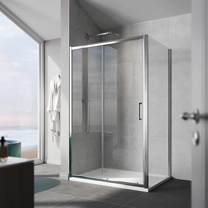 NILE 1500 x 900mm Sliding Shower Enclosure Shower Cubicle Door + Side Panel