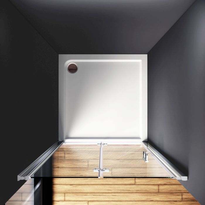 NILE 900mm Frameless Bifold Hinged Shower Door Shower Screen