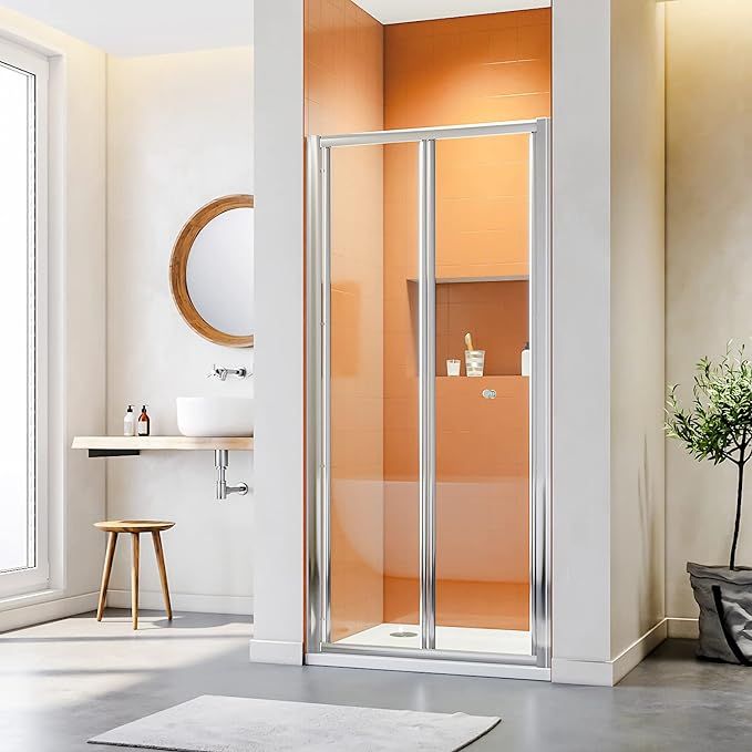 NILE 700mm Framed Bifold Shower Door Folding Shower Screen