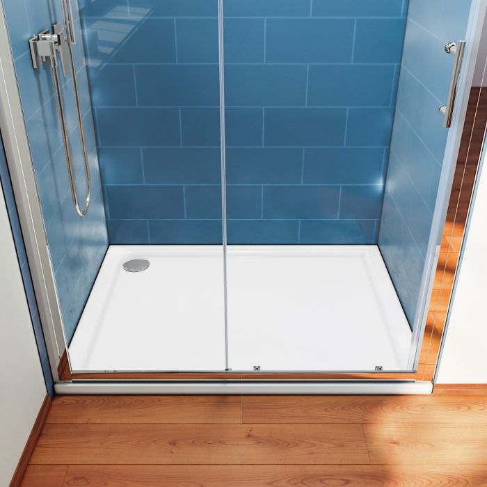 NILE 1600mm Sliding Shower Door 6mm Tempered Glass Shower Screen