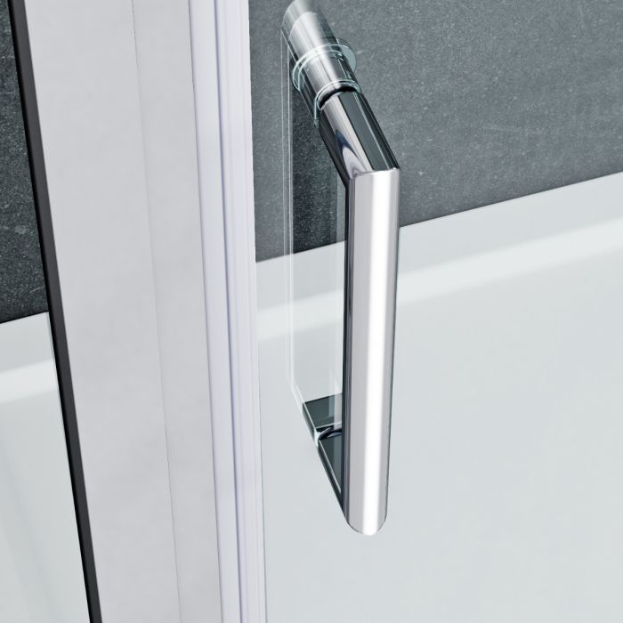 NILE 1300x800mm Sliding Rectangular Shower Enclosure 8mm Easy Clean Nano Glass Shower Cubicle