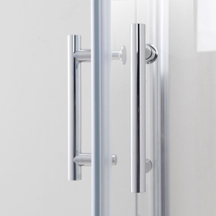 NILE 900x800mm Reversible Framed Sliding Corner Entry Shower Enclosure