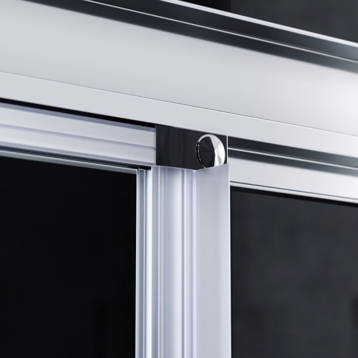 NILE 1300x700mm Sliding Shower Enclosure 8mm Easy Clean Nano Glass Shower Cubicle