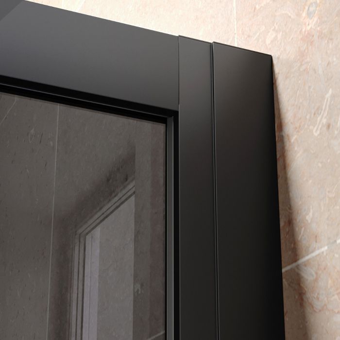 NILE 1100x800mm Black Sliding Shower Door with side panel Shower Enclosure