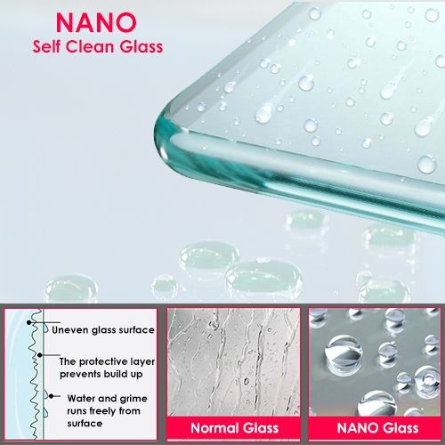 NILE 1200x700mm Sliding Door Shower Enclosure 8mm Easy Clean Nano Glass Shower Cubicle