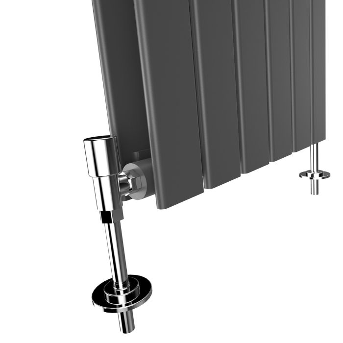 NILE 1600 x300mm Vertical Designer Double Anthracite Flat Panel Grey Column Radiator