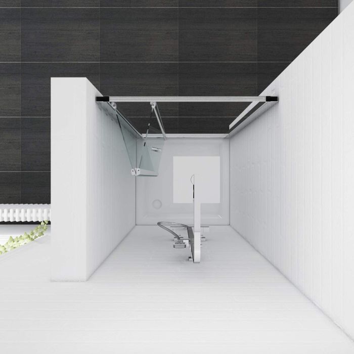 NILE 800mm Framed Bifold Shower Door 5mm Tempered Glass Shower Screen