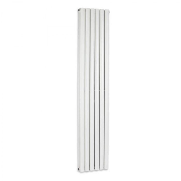 NILE 1800x360 White Oval Double Panel Slim Designer Radiator Vertical Radiator