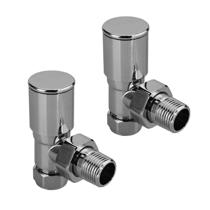 NILE Modern Angled Radiator Valves - Pair